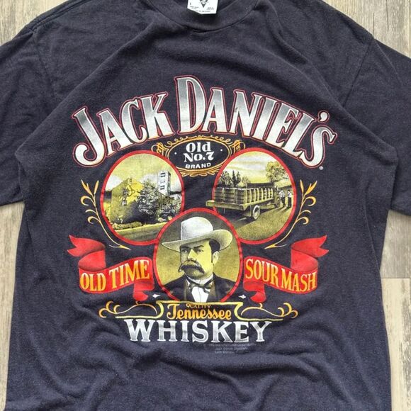 Vintage 80s Jack Daniels Tennessee Whiskey Tee T-Shirt Size Large - Picture 2 of 5